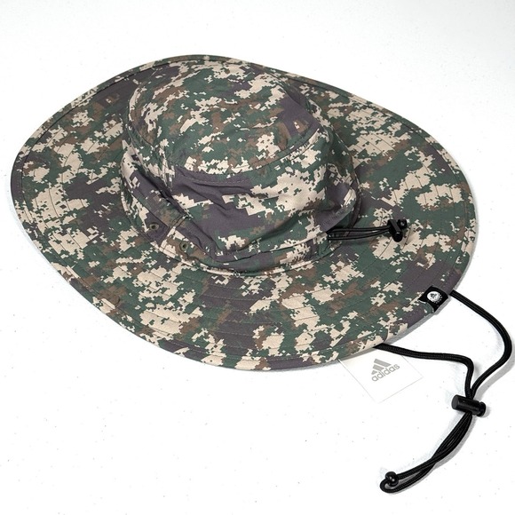 Adidas Golf Wide Brim Hat Size Large XL Digital Camo Outdoor Sun Protection NWT - Picture 1 of 10